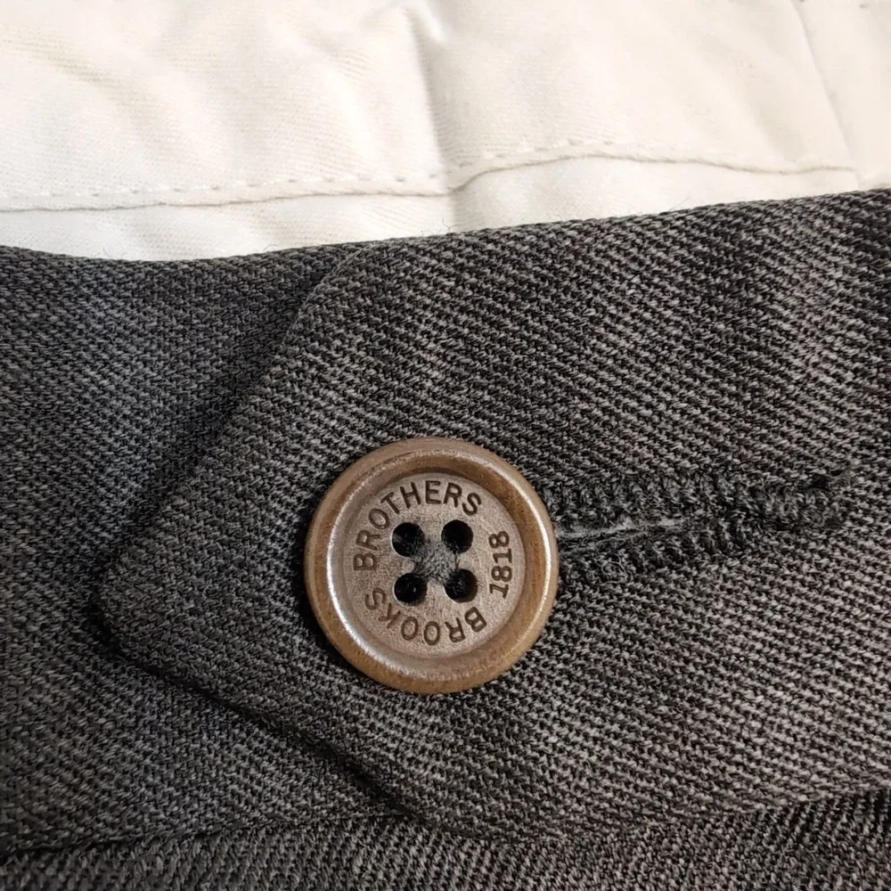 Brooks Brothers Pants Men 40x30 Madison Fit Wool Dress Green Flat Front Trousers